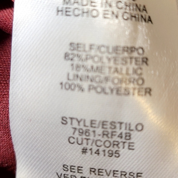 City Triangles Womens Mini Dress Red Size 13 Glittered Cutout Back Slit Holiday - Picture 8 of 9